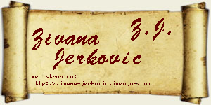 Živana Jerković vizit kartica